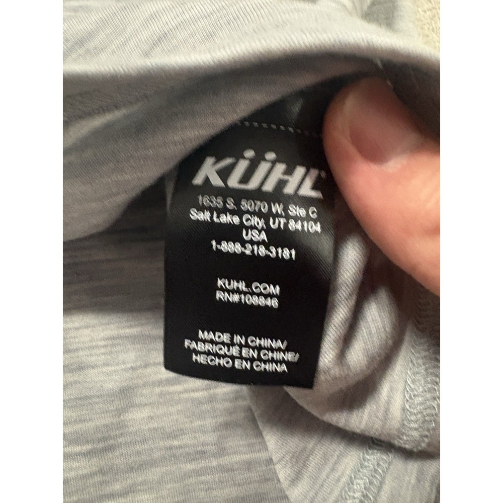NEW Kuhl Team 1/4 Zip Merino Wool Pullover Sweater Men's XXL 2XL "Ash" Aeroknit - Picture 8 of 12